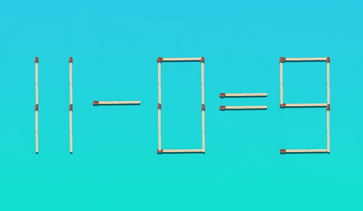 Sie müssen zwei Streichhölzer verschieben, um die Gleichheit zu korrigieren