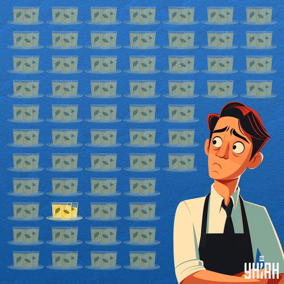 Das Glas mit weniger Limonade darin stand am unteren Rand des Bildes / Moje collage