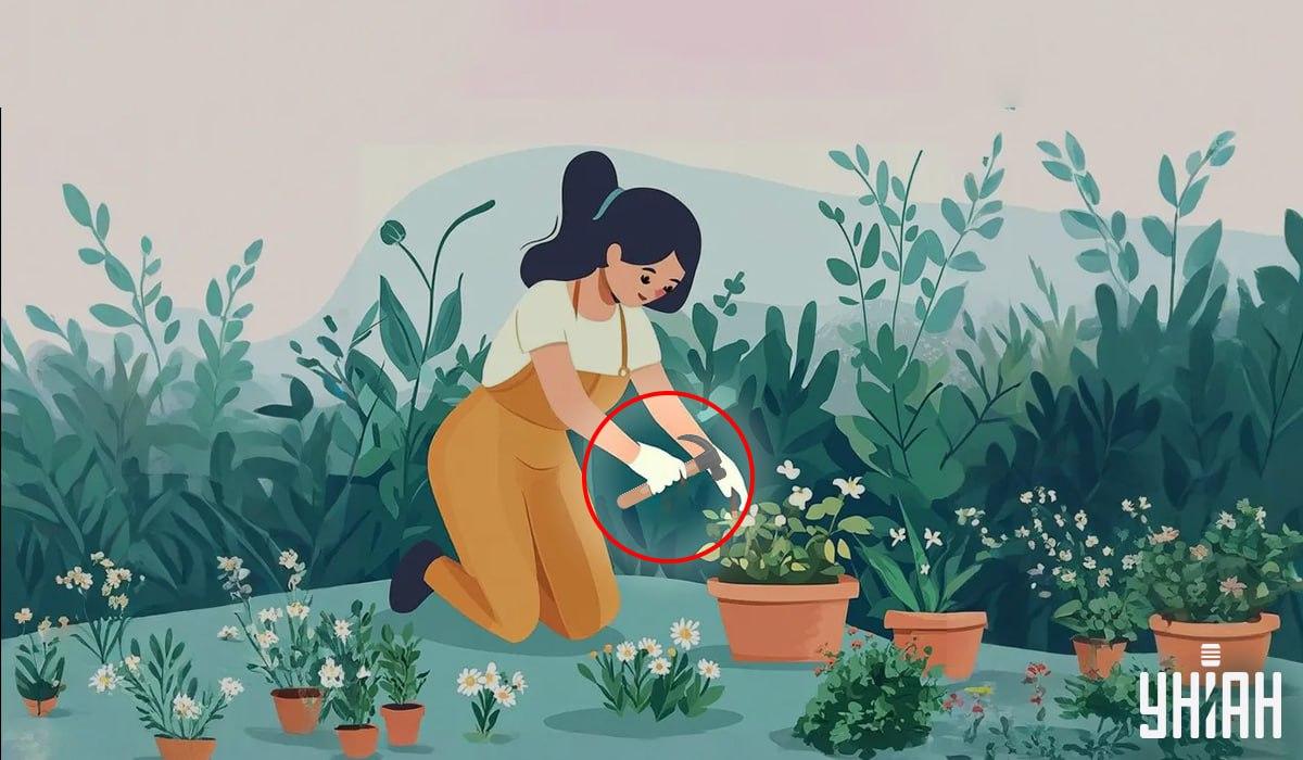 Frau hält einen Hammer / Moje Collage