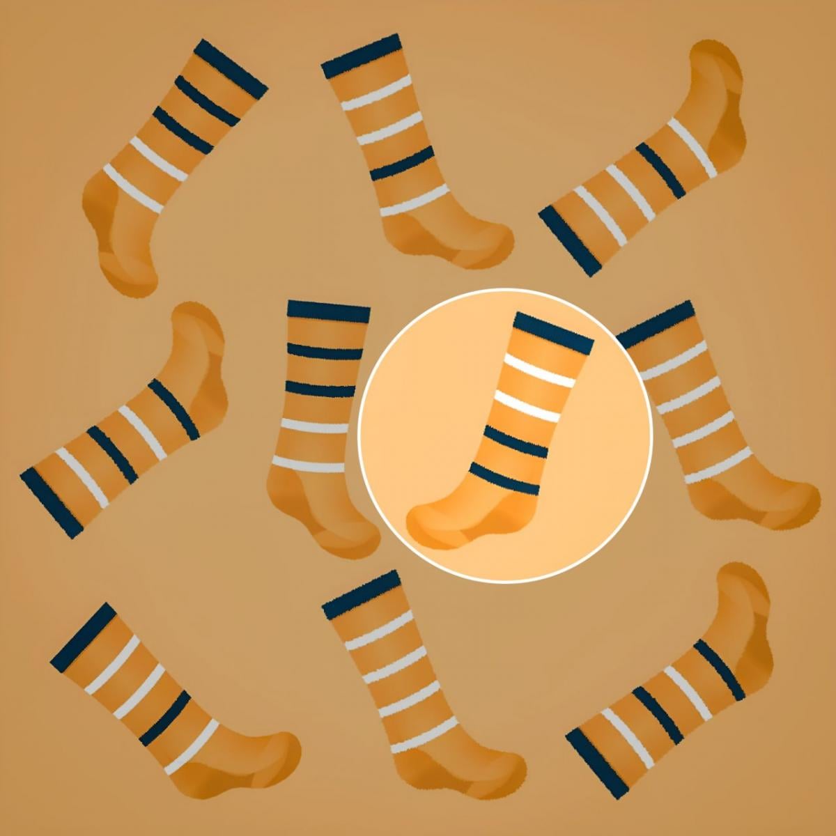 Die Socke lag fast in der Mitte des Puzzles / Moje collage