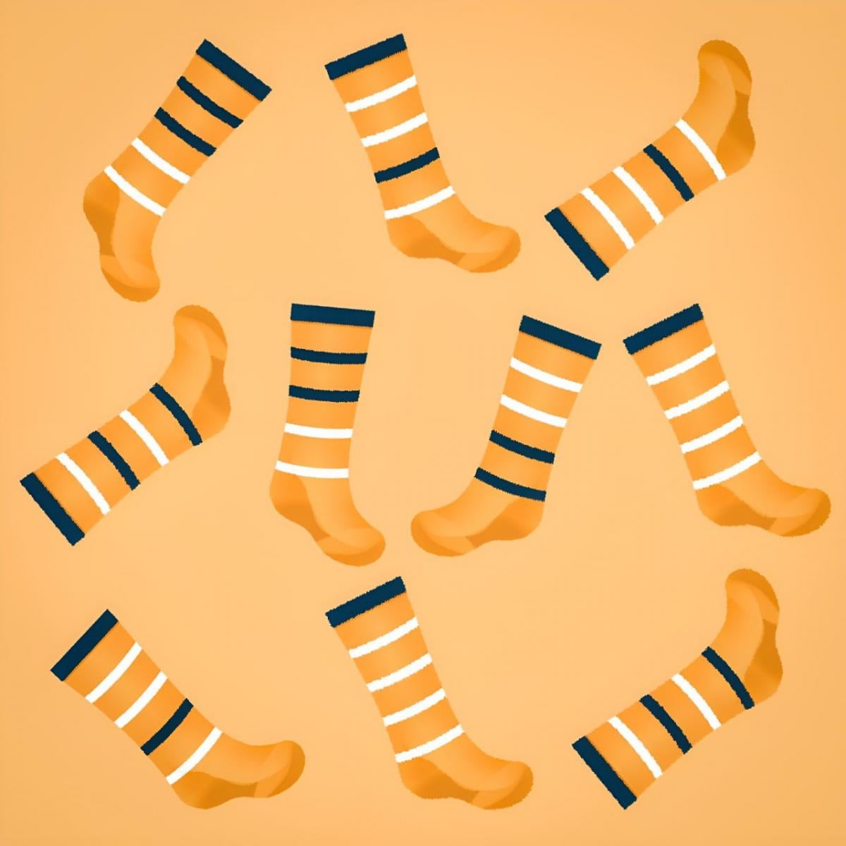 Sehr schnell eine versteckte Socke finden / Moje-Collage