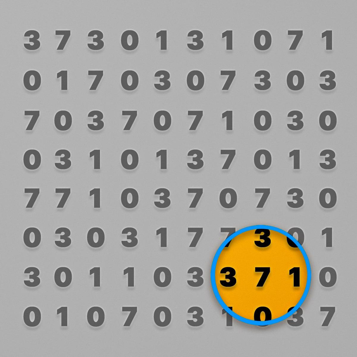 Die zu findende Zahlenkombination befand sich in der unteren linken Ecke des Bildes / Moje Bild