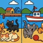 IQ-Test: Finde 3 Unterschiede in Bildern von spielenden Katzen in
