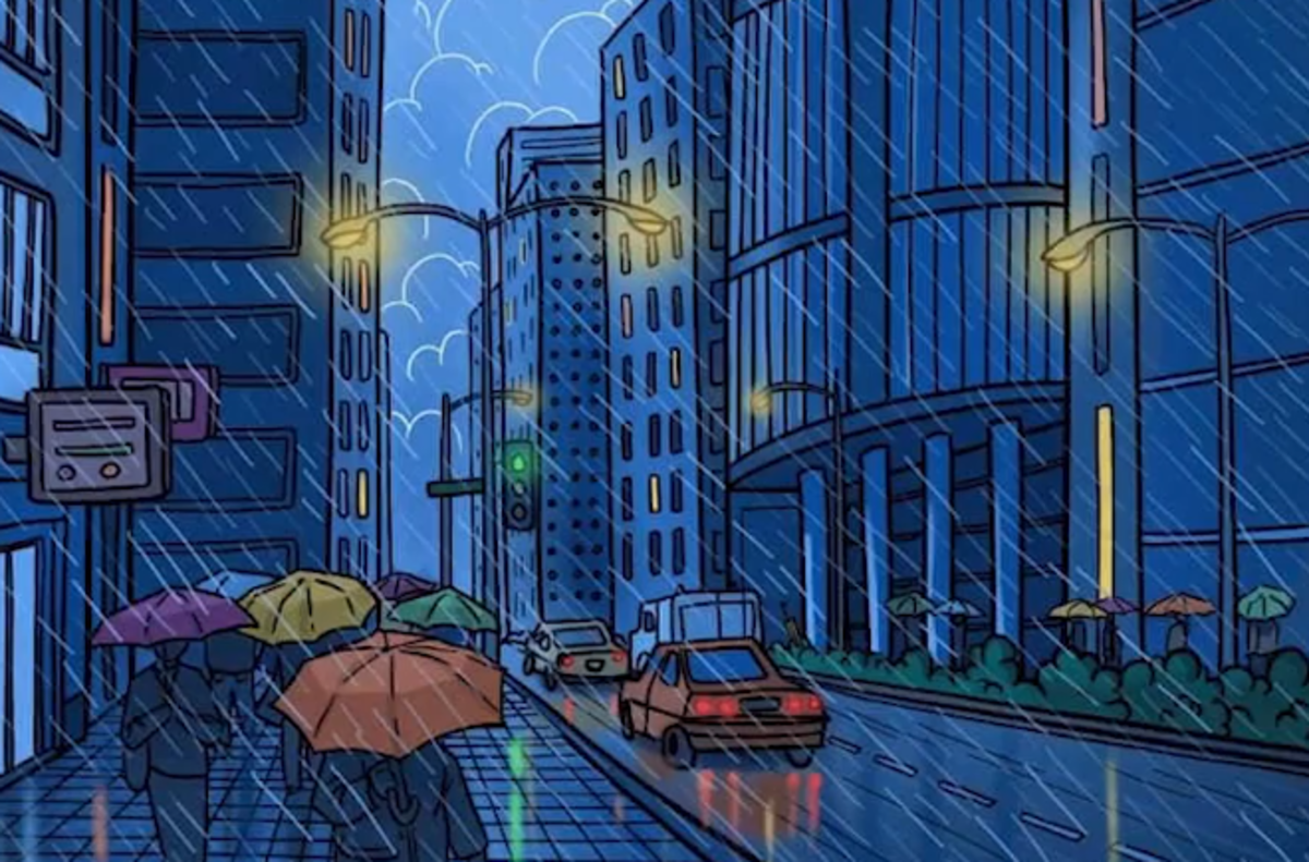 Versuchen Sie, den versteckten Regenschirm / das Bright Side-Muster schnell zu finden