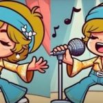 Super-IQ-Test: Finde 5 Unterschiede in Bildern eines singenden Mädchens in