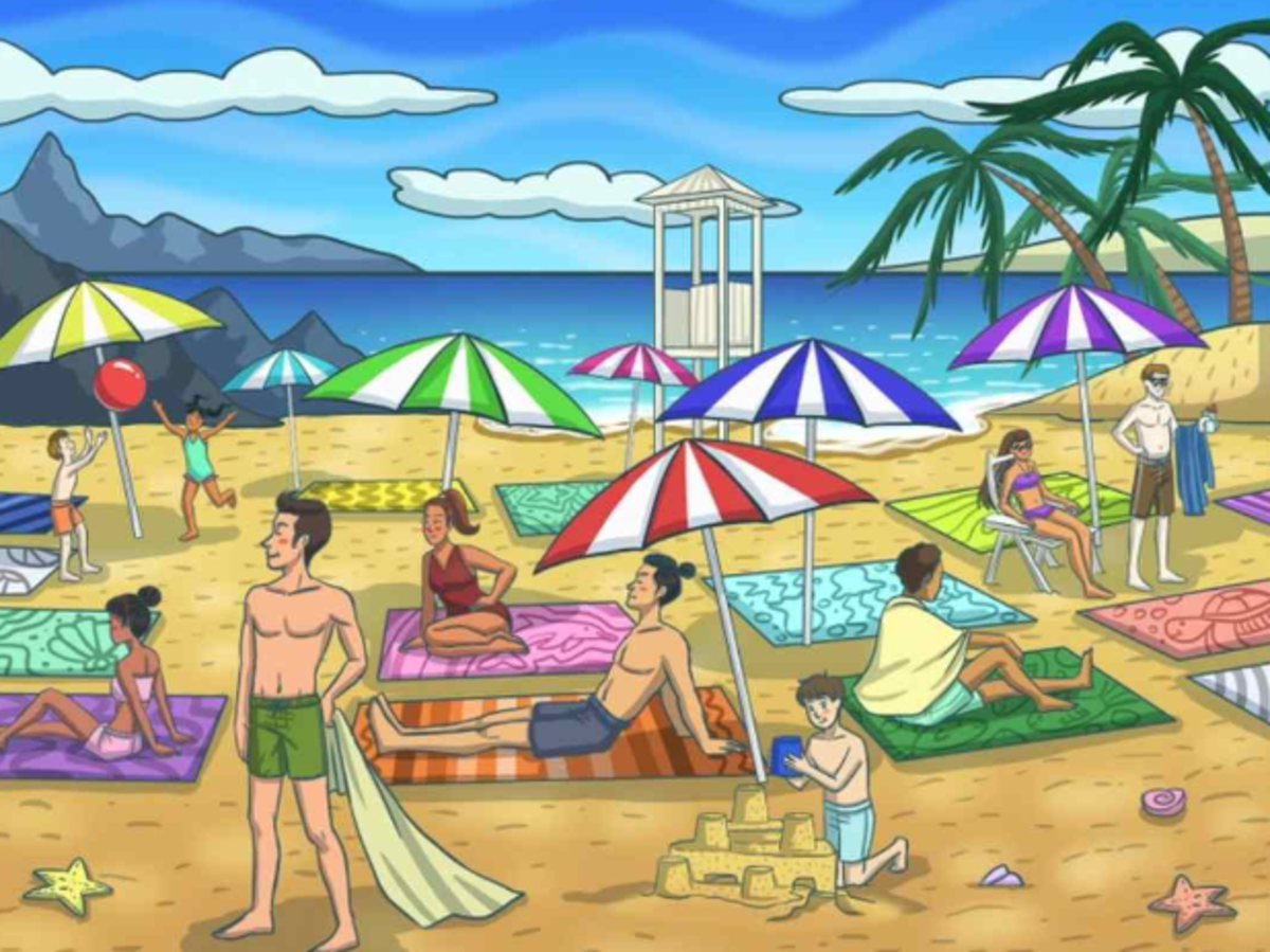 Versuche, den Delfin in Sekunden auf dem Puzzle zu finden / Bright Side drawing